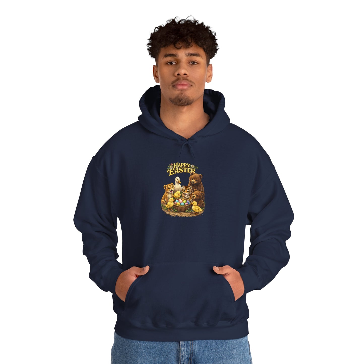 Happy Easter Lions, Tigers, Bears Unisex Heavy Blend™ Hooded Sweatshirt