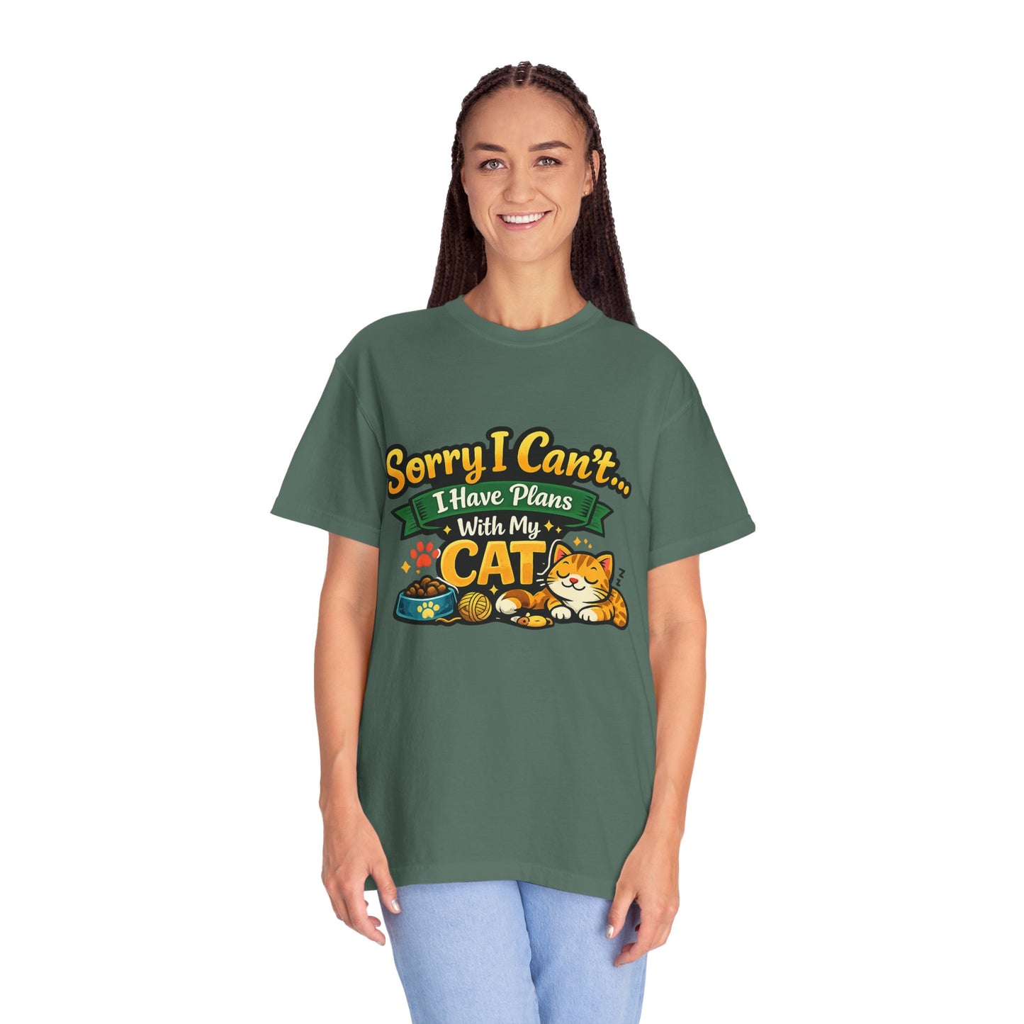 Cat Lover T-Shirt — "Sorry I Can’t... I Have Plans With My Cat" Graphic Tee