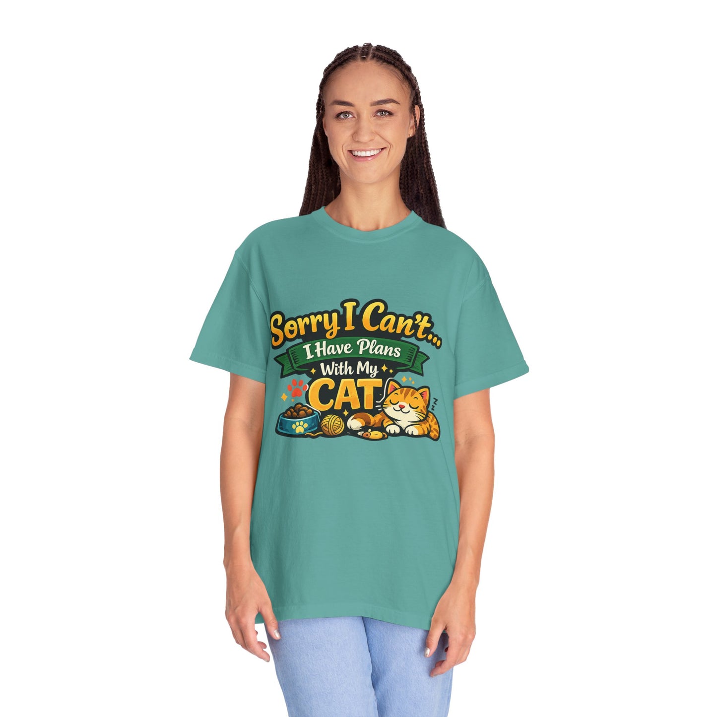 Cat Lover T-Shirt — "Sorry I Can’t... I Have Plans With My Cat" Graphic Tee