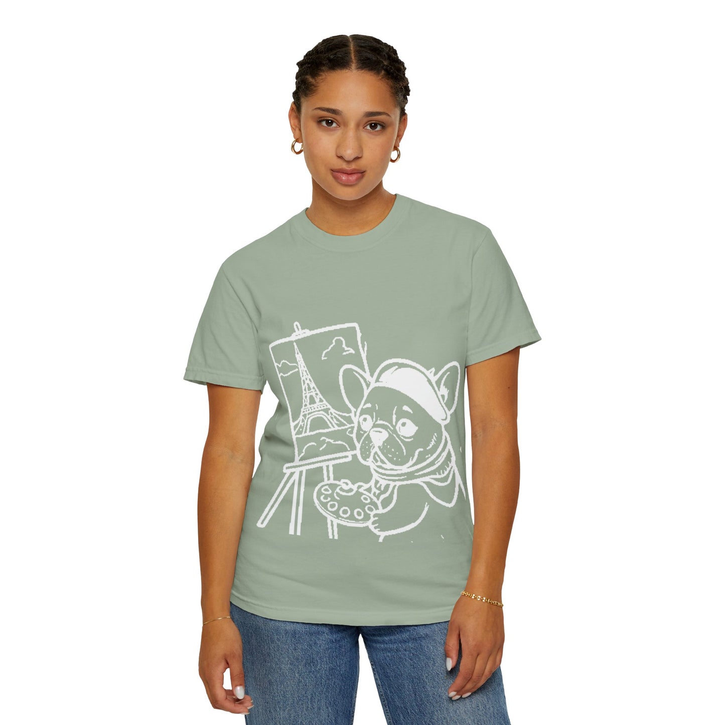 Frenchie painting-graphic tee
