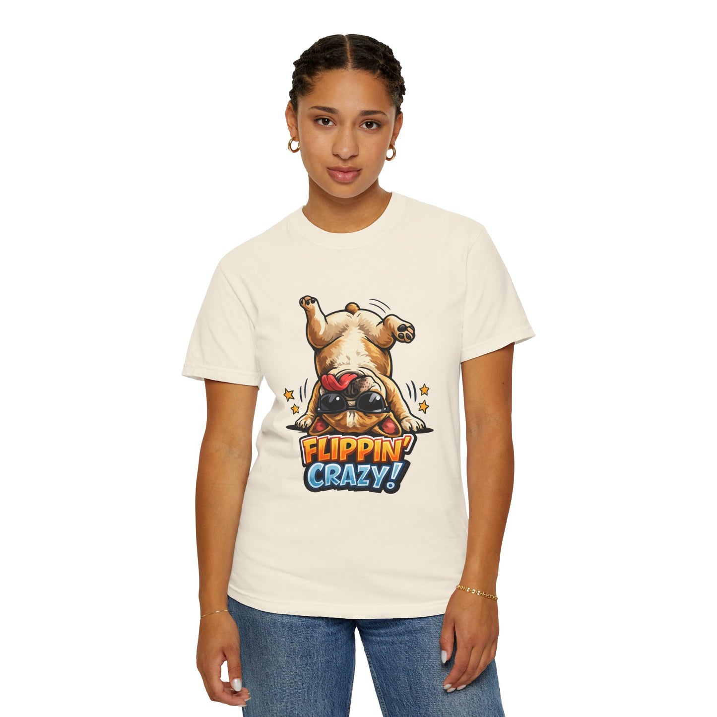 Flippin' Crazy! French Bulldog T‑Shirt