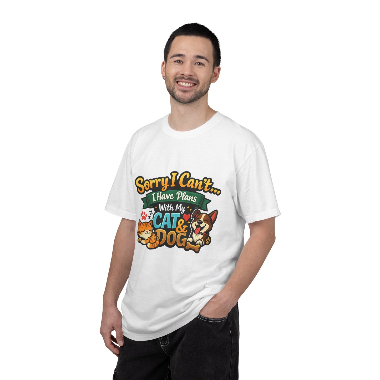 Sorry I Can't — I Have Plans With My Cat & Dog T-Shirt