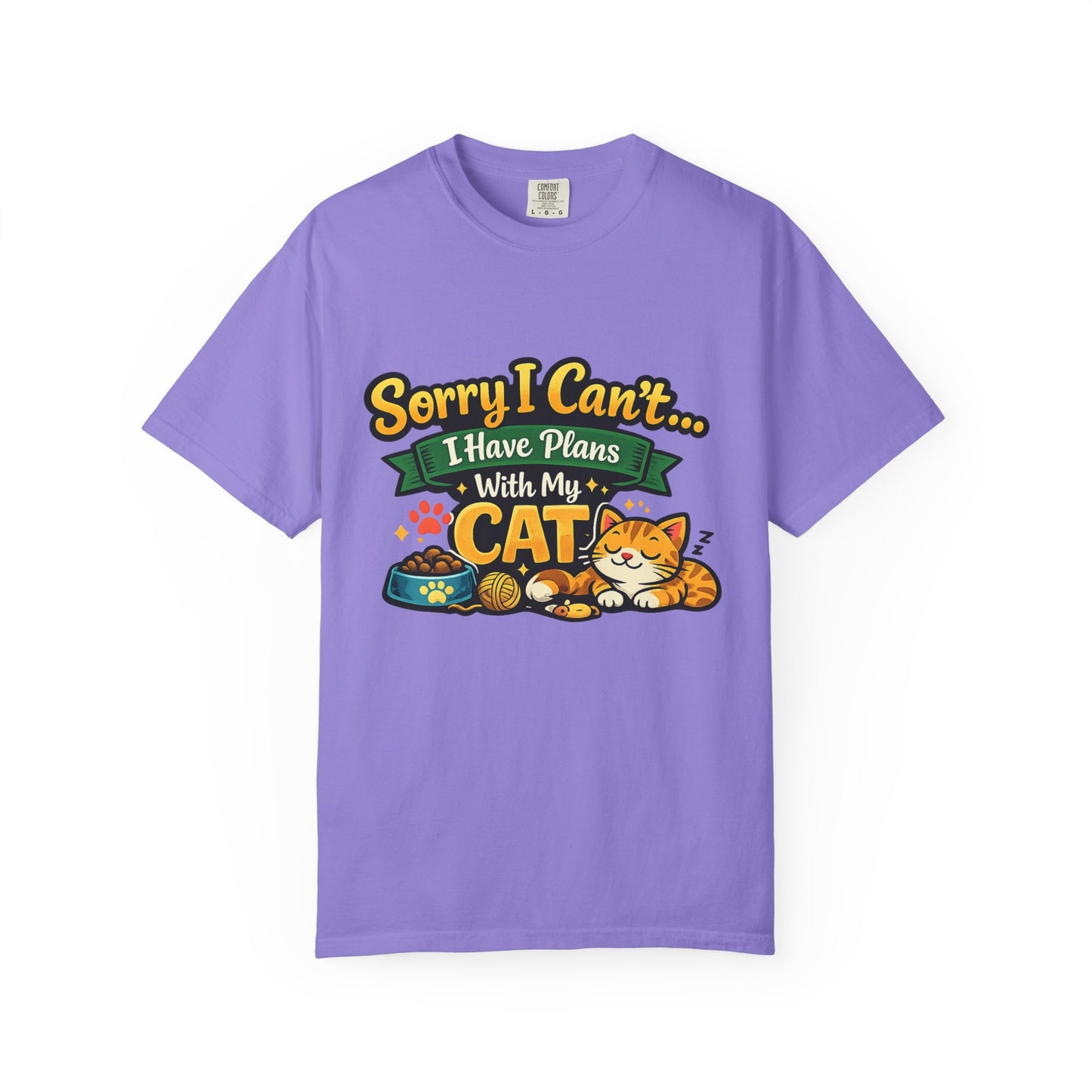 Cat Lover T-Shirt — "Sorry I Can’t... I Have Plans With My Cat" Graphic Tee