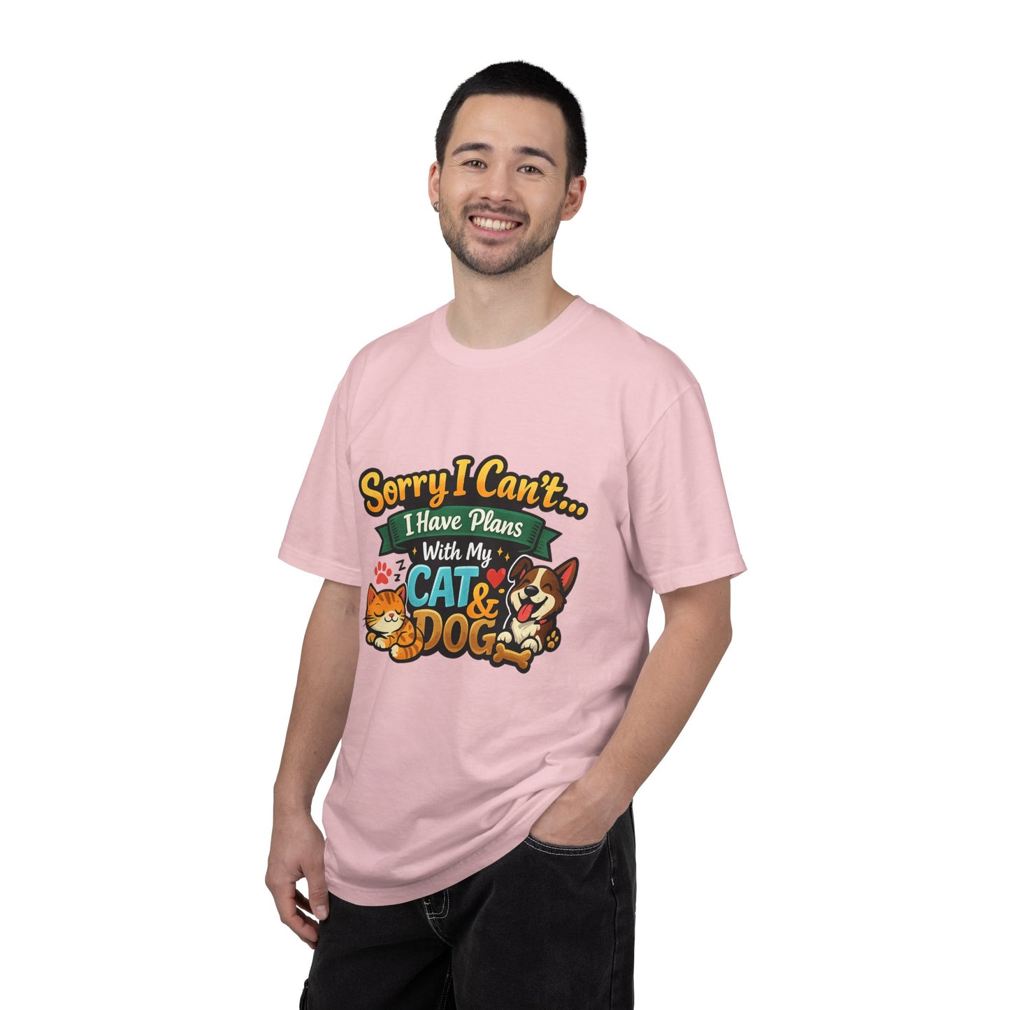 Sorry I Can't — I Have Plans With My Cat & Dog T-Shirt