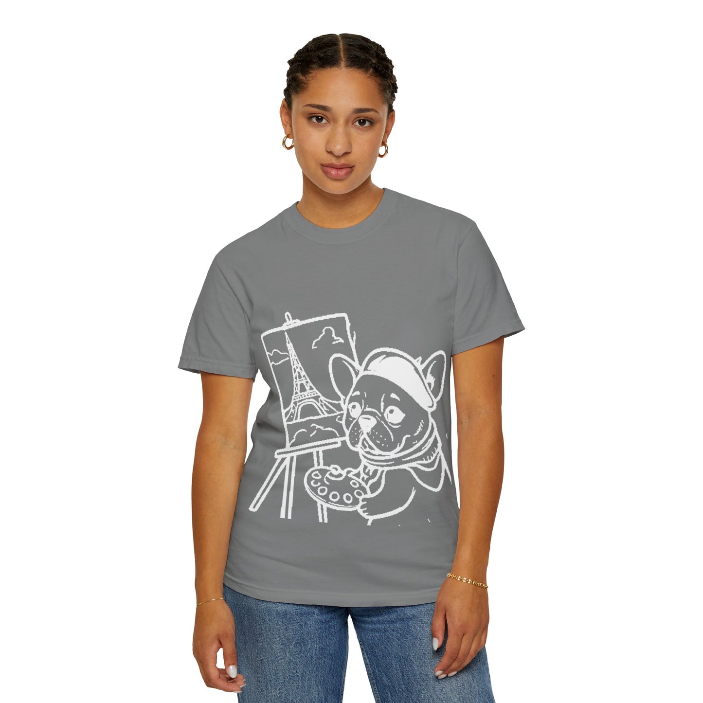 Frenchie painting-graphic tee