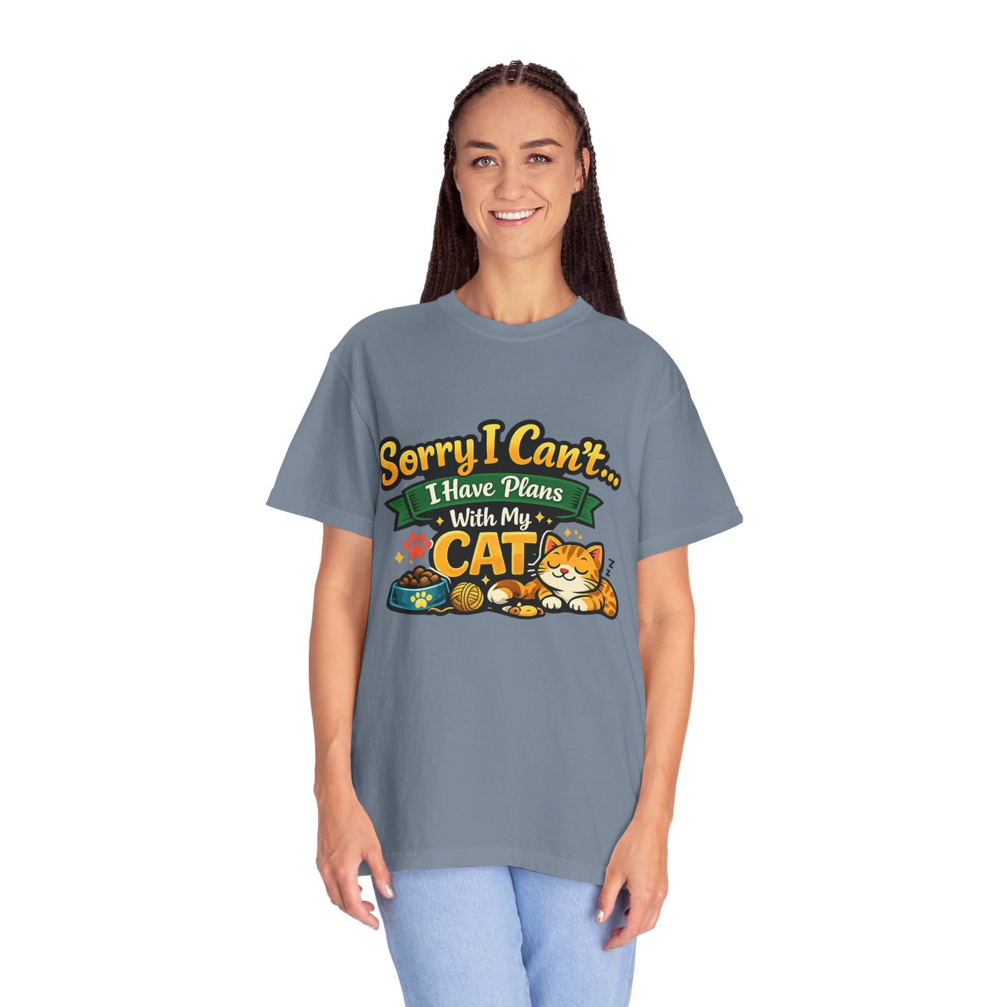 Cat Lover T-Shirt — "Sorry I Can’t... I Have Plans With My Cat" Graphic Tee
