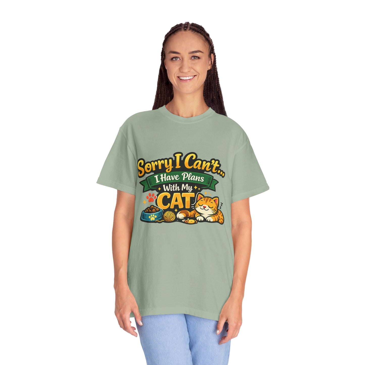 Cat Lover T-Shirt — "Sorry I Can’t... I Have Plans With My Cat" Graphic Tee