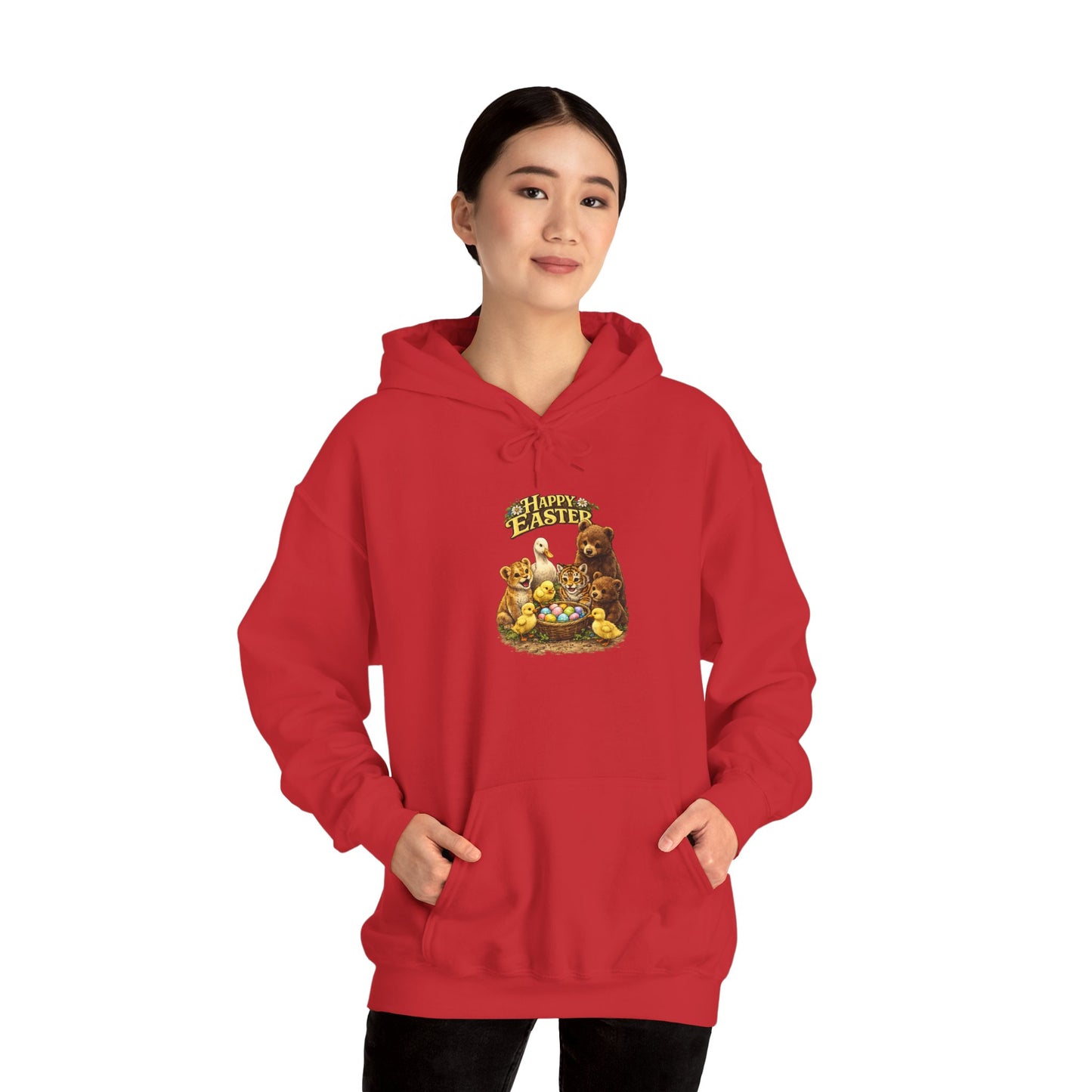 Happy Easter Lions, Tigers, Bears Unisex Heavy Blend™ Hooded Sweatshirt