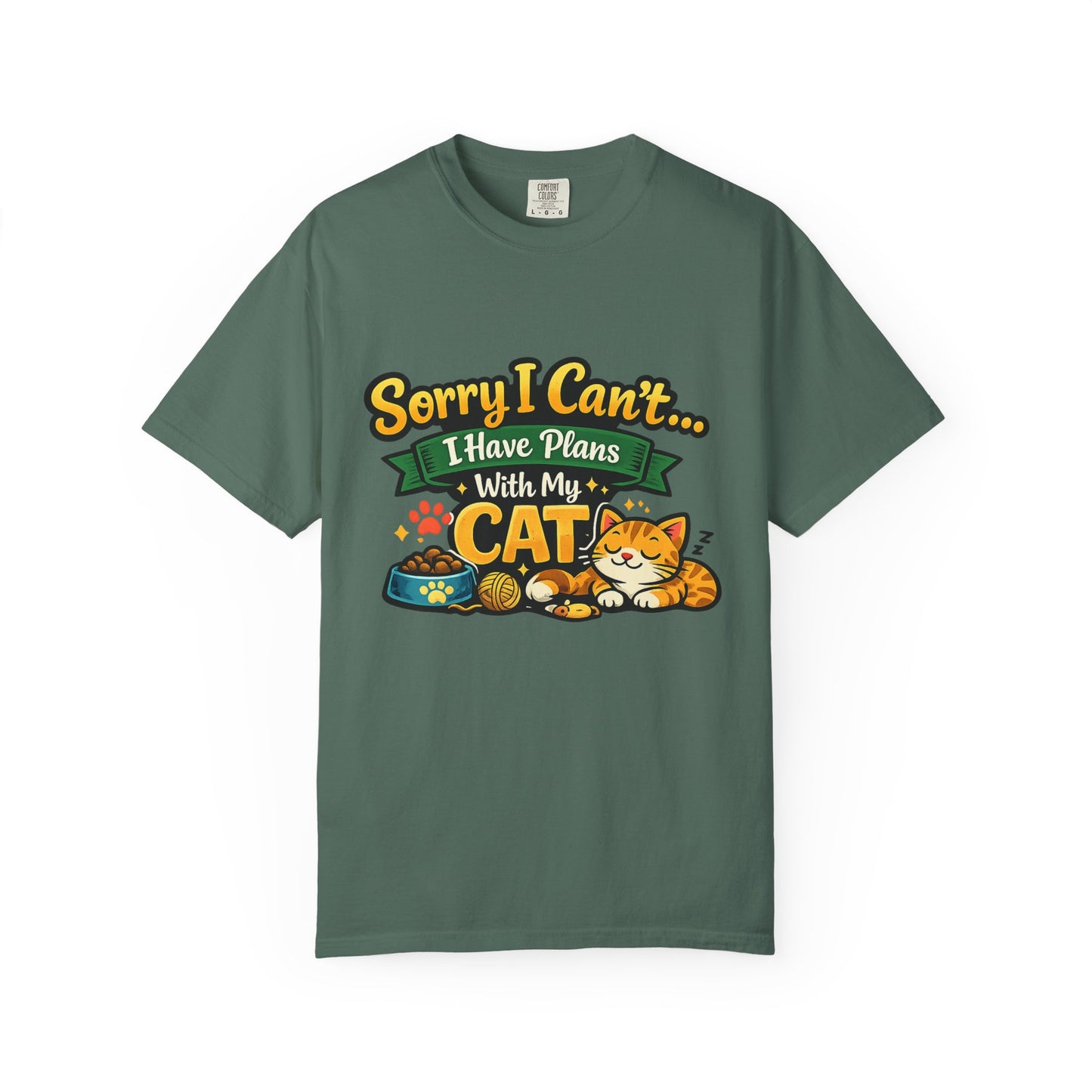 Cat Lover T-Shirt — "Sorry I Can’t... I Have Plans With My Cat" Graphic Tee