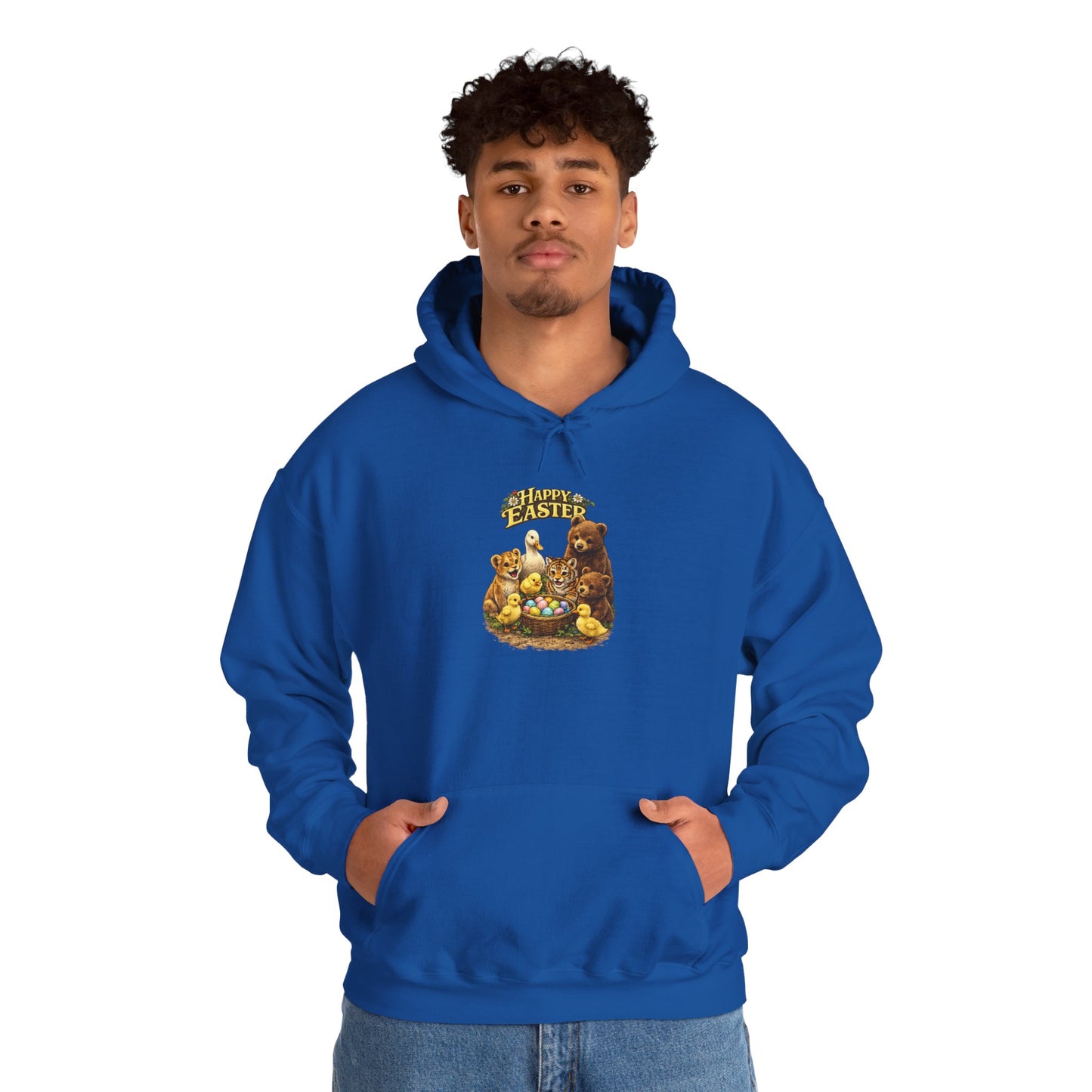 Happy Easter Lions, Tigers, Bears Unisex Heavy Blend™ Hooded Sweatshirt