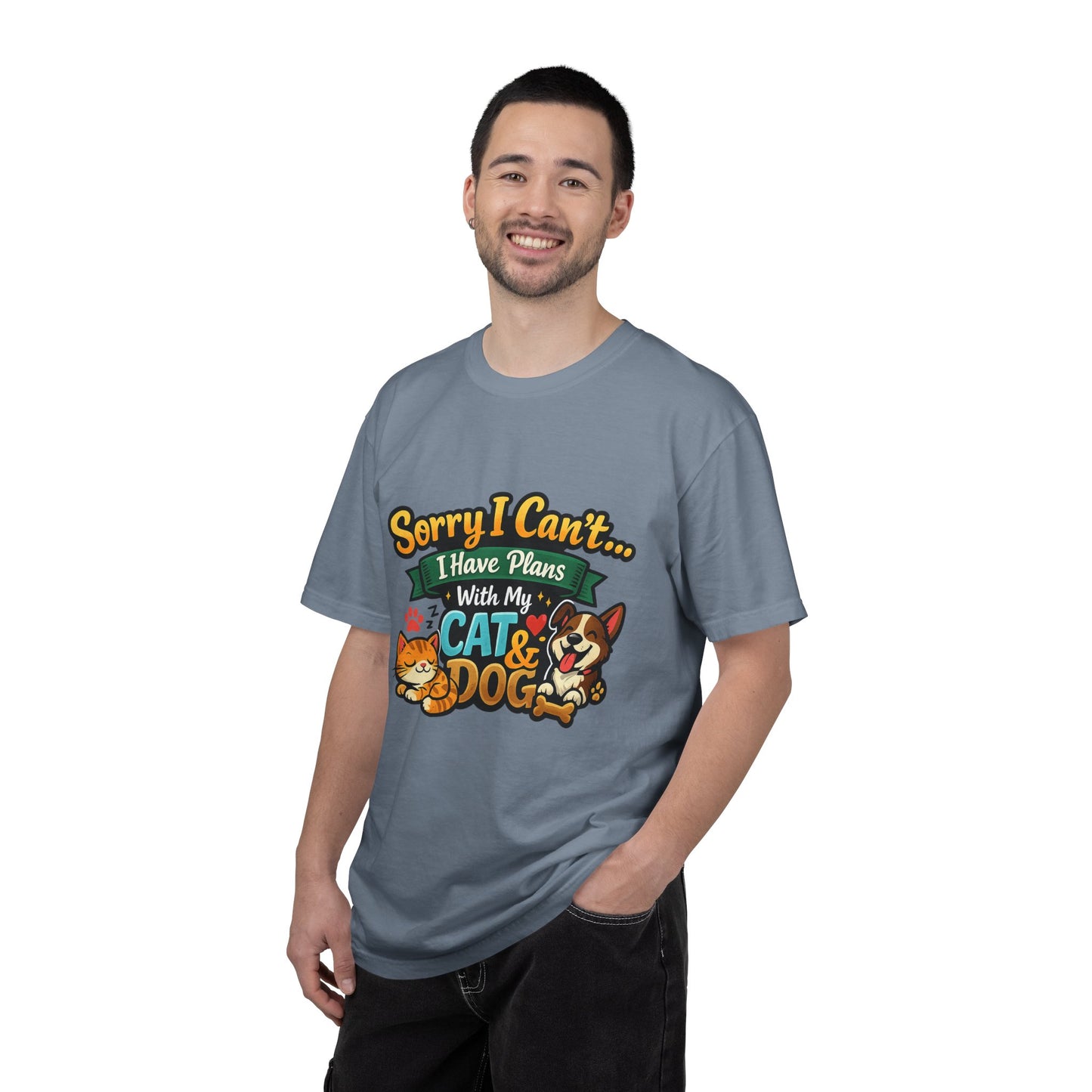 Sorry I Can't — I Have Plans With My Cat & Dog T-Shirt