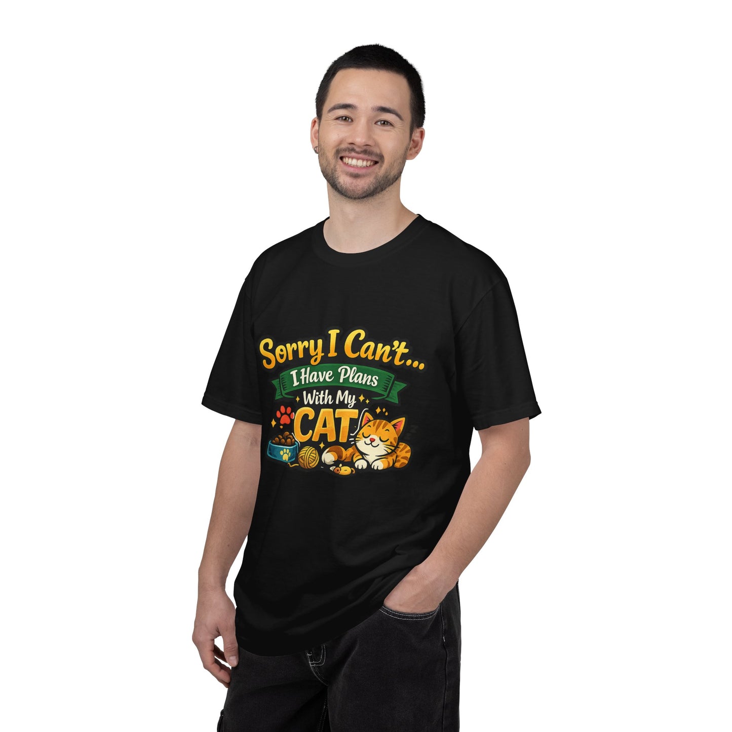 Cat Lover T-Shirt — "Sorry I Can’t... I Have Plans With My Cat" Graphic Tee