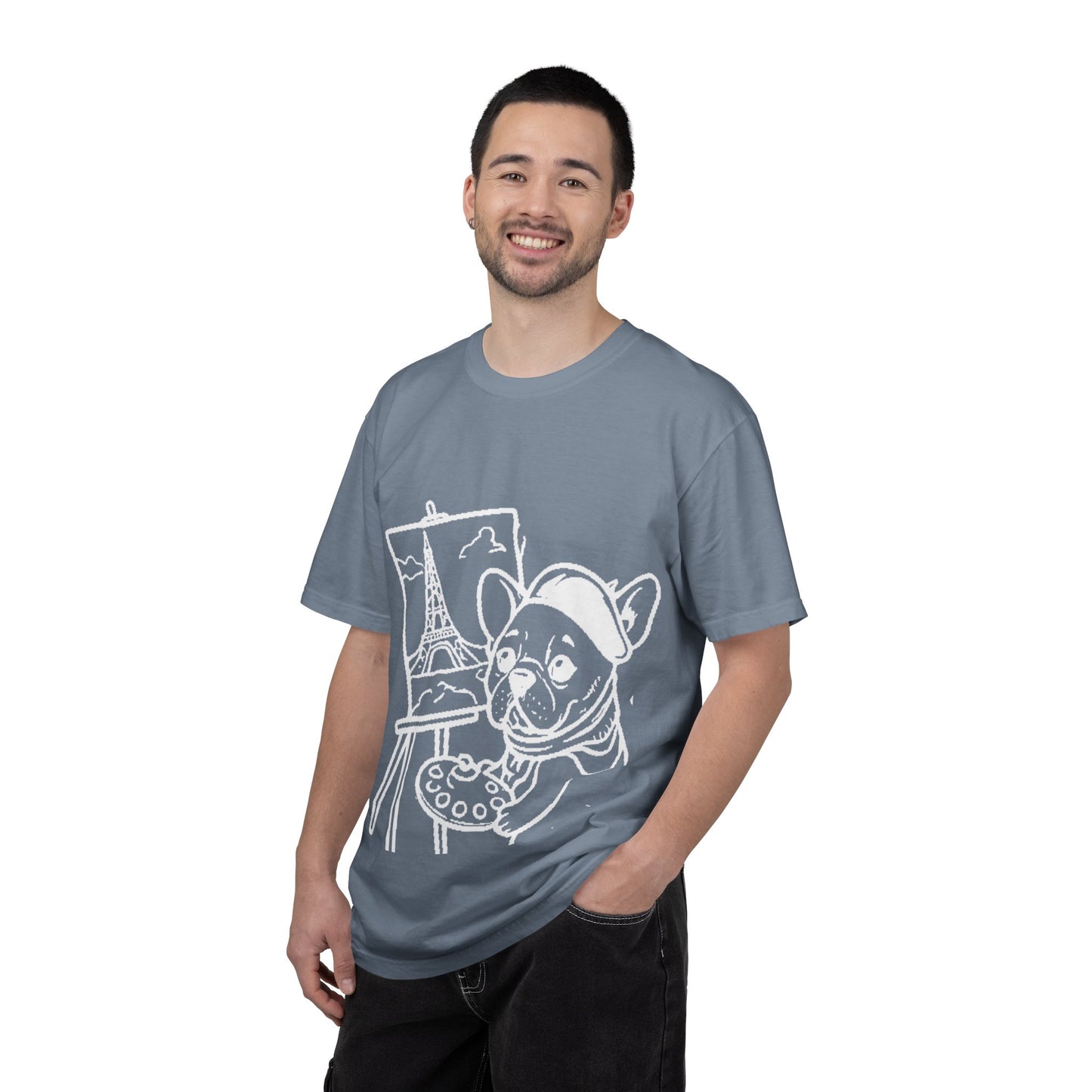 Frenchie painting-graphic tee