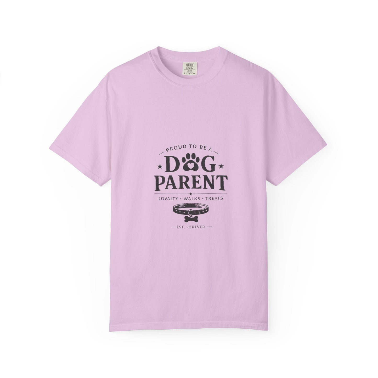 Dog Parent T-Shirt — Proud to Be a Dog Parent Graphic Tee in black lettering