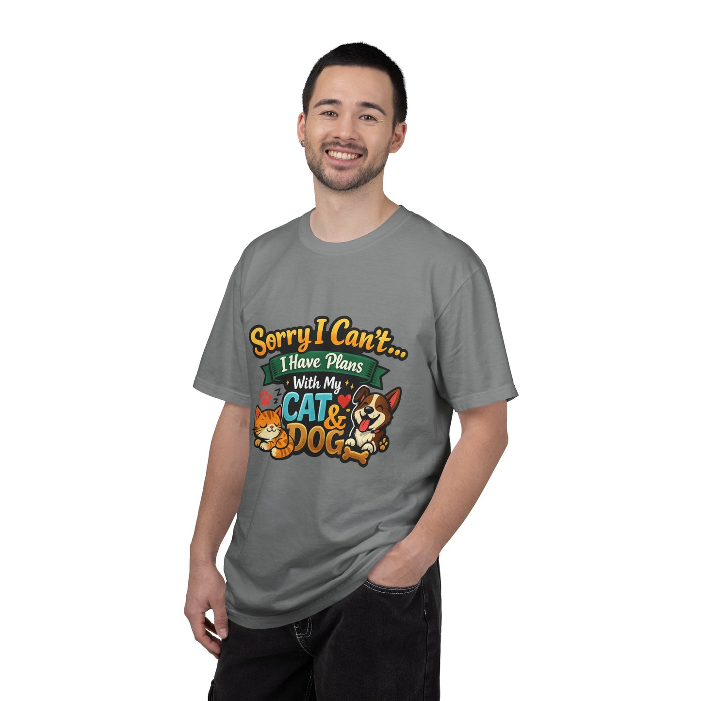 Sorry I Can't — I Have Plans With My Cat & Dog T-Shirt