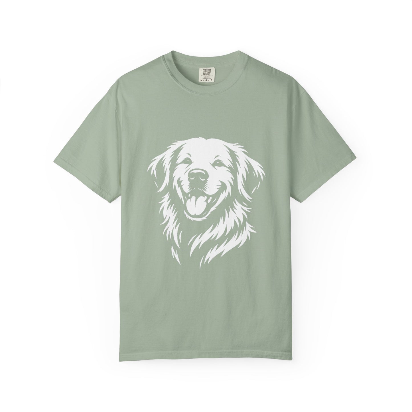 Happy Golden Retriever T-Shirt — Smiling Dog Portrait Tee for Dog Lovers