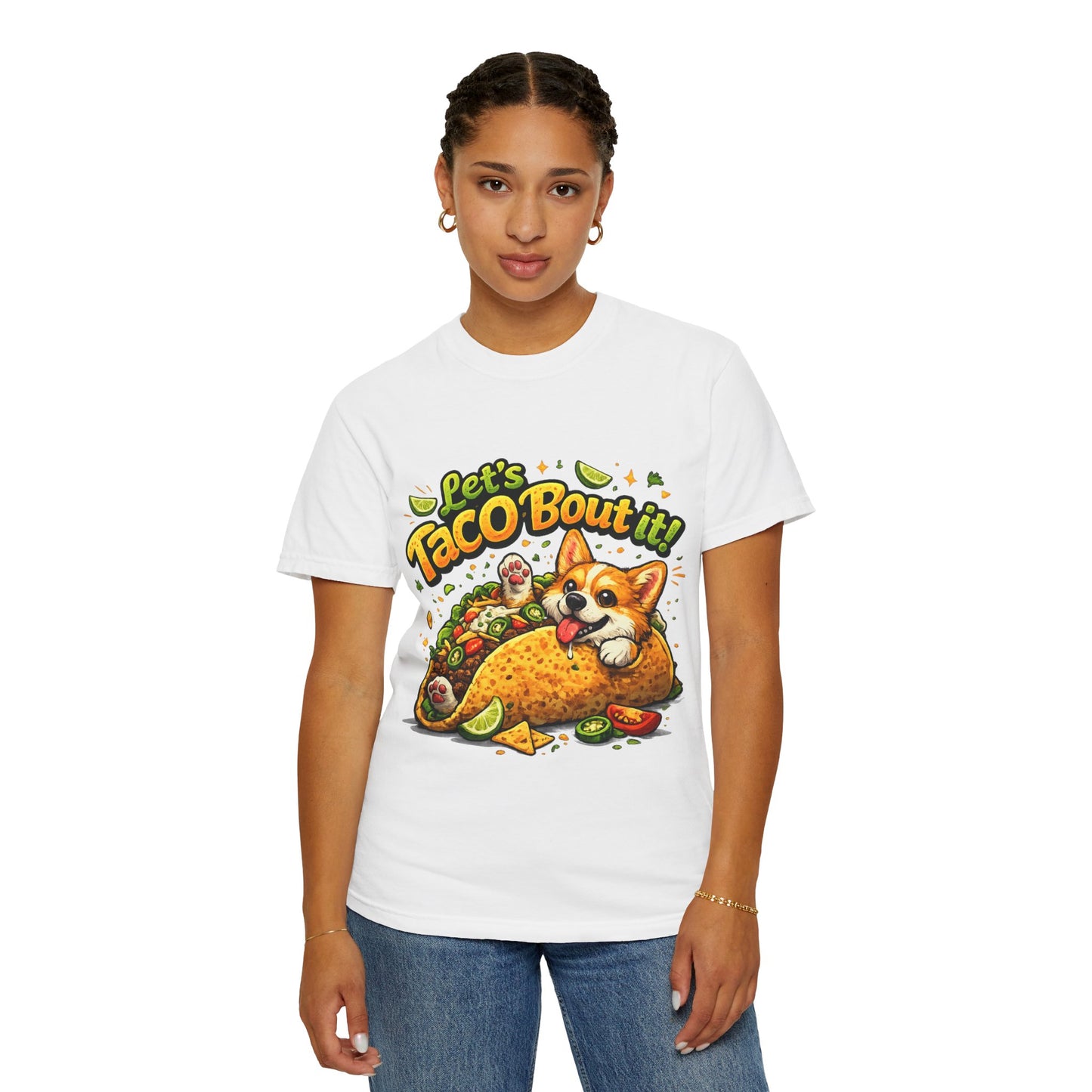 Let's Taco 'Bout It Corgi Taco T-Shirt