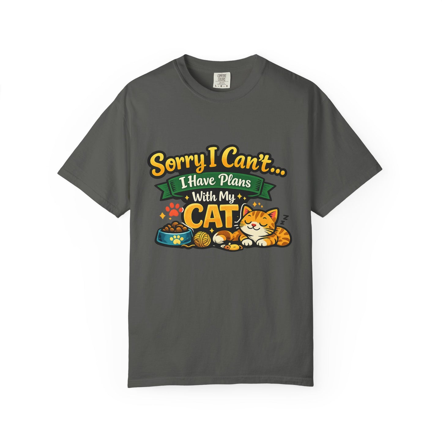 Cat Lover T-Shirt — "Sorry I Can’t... I Have Plans With My Cat" Graphic Tee