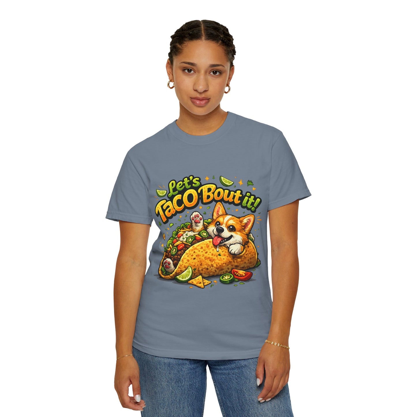 Let's Taco 'Bout It Corgi Taco T-Shirt