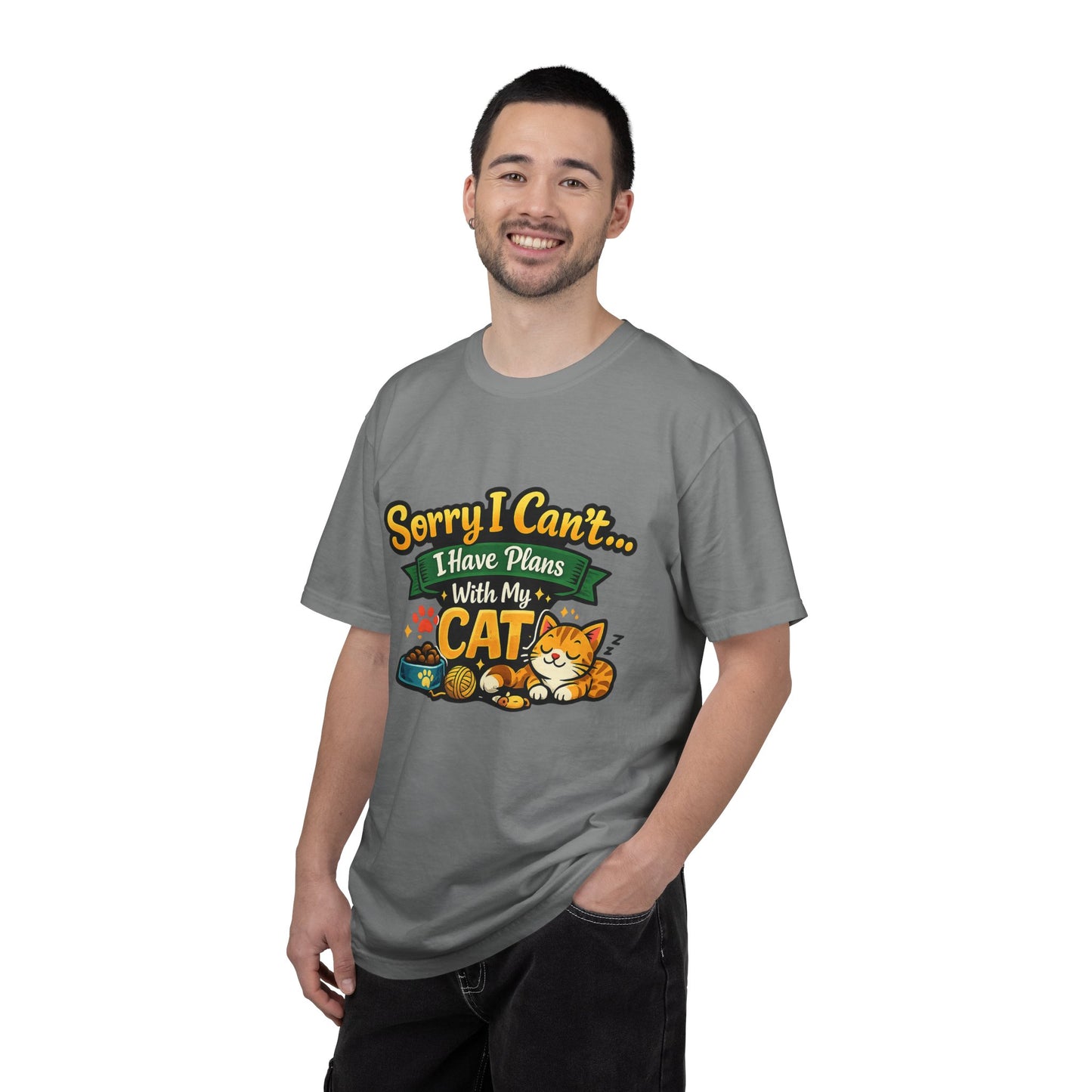 Cat Lover T-Shirt — "Sorry I Can’t... I Have Plans With My Cat" Graphic Tee