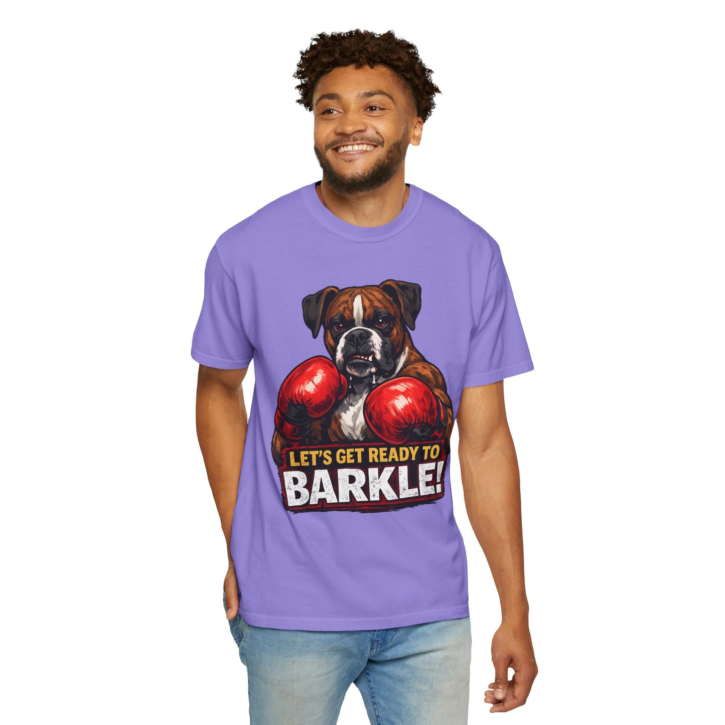 Boxer Dog Boxing T‑Shirt — "Let’s Get Ready to Barkle!" Funny Dog Lover Tee