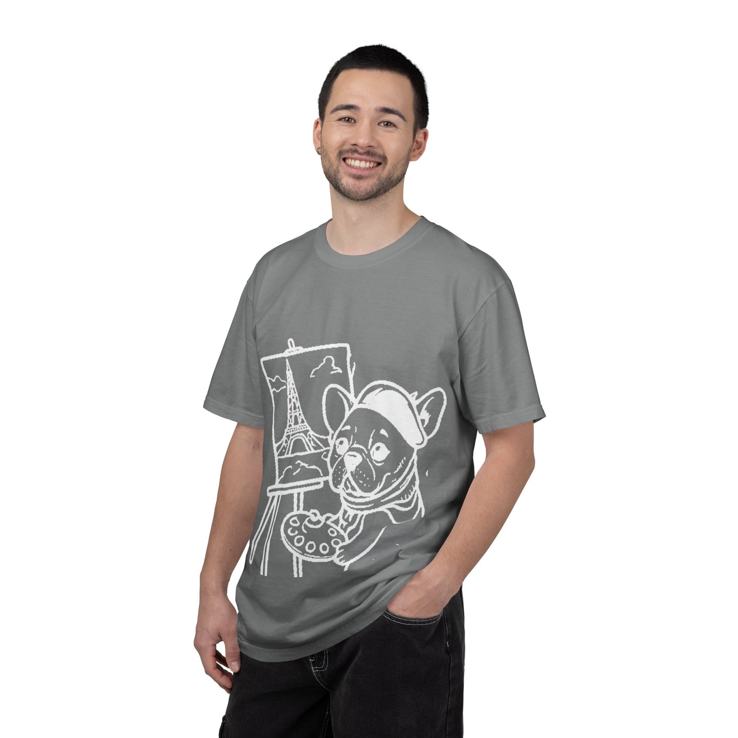 Frenchie painting-graphic tee