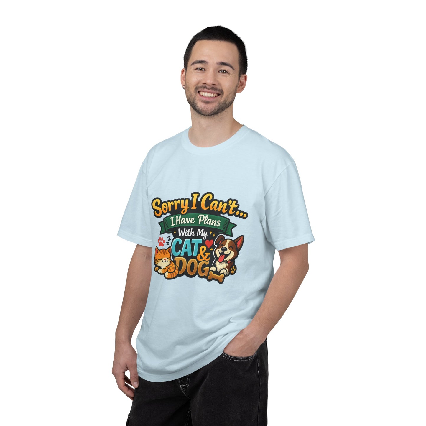 Sorry I Can't — I Have Plans With My Cat & Dog T-Shirt
