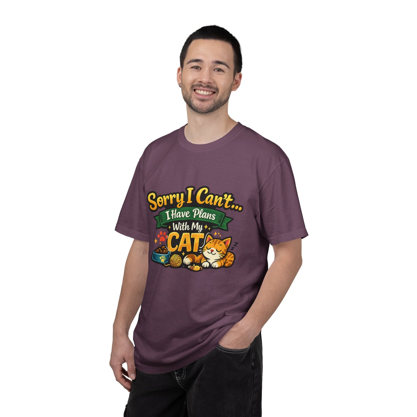 Cat Lover T-Shirt — "Sorry I Can’t... I Have Plans With My Cat" Graphic Tee