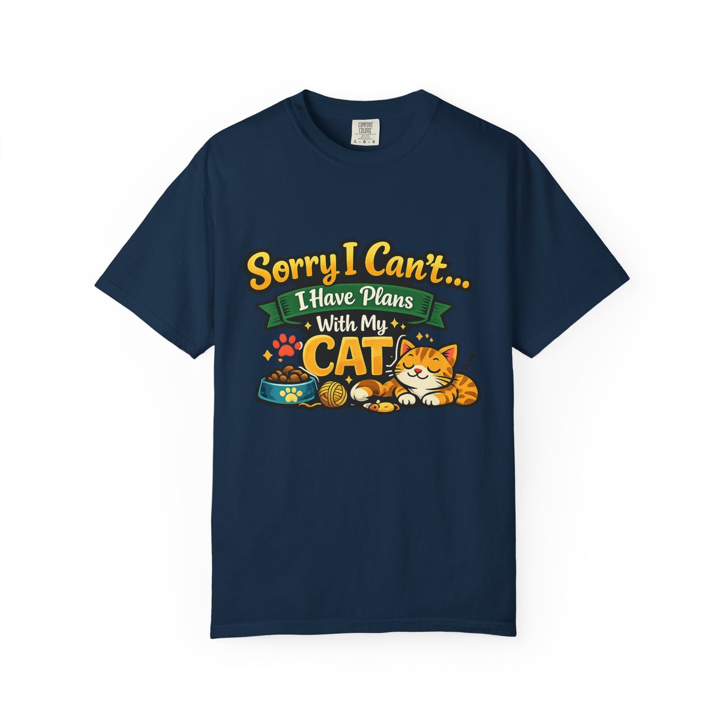 Cat Lover T-Shirt — "Sorry I Can’t... I Have Plans With My Cat" Graphic Tee