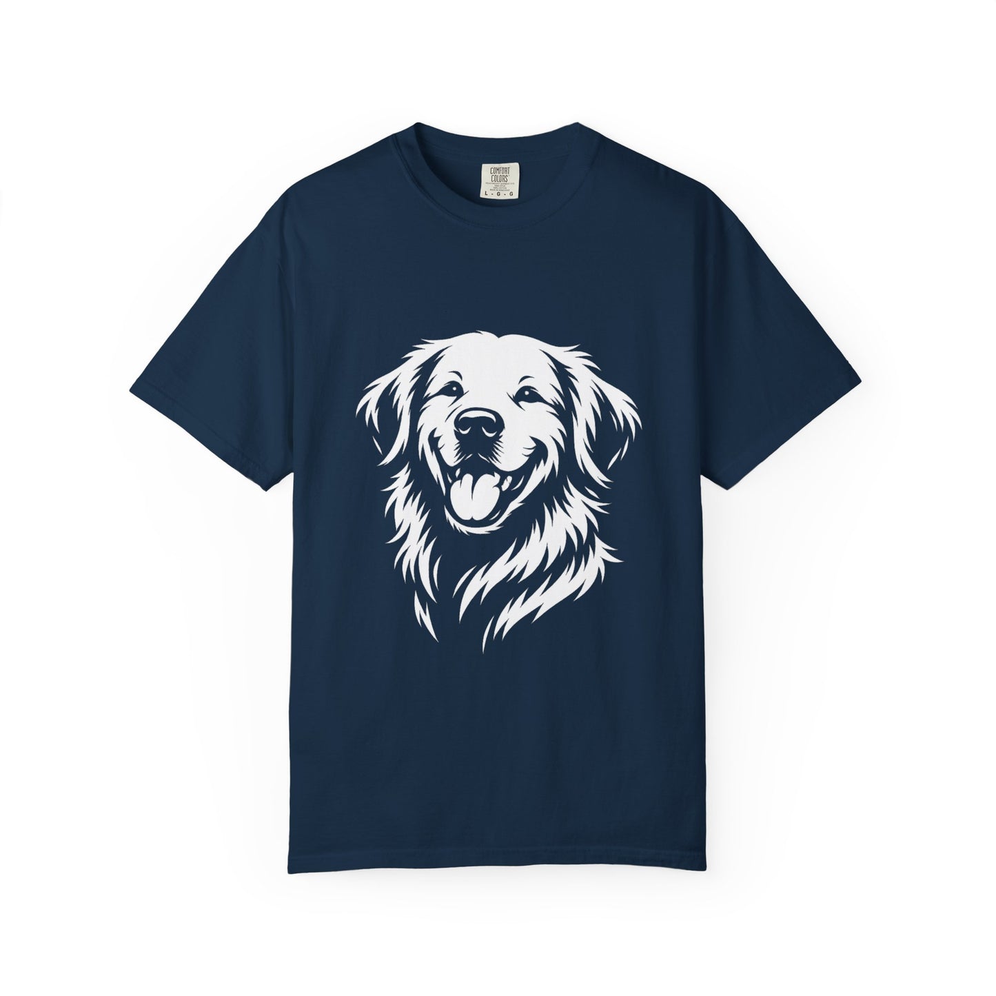 Happy Golden Retriever T-Shirt — Smiling Dog Portrait Tee for Dog Lovers
