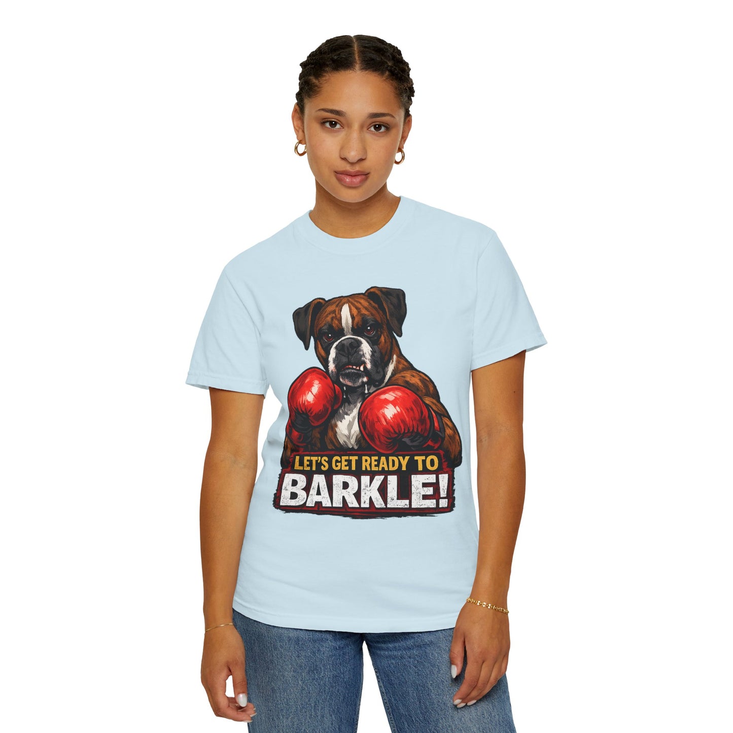 Boxer Dog Boxing T‑Shirt — "Let’s Get Ready to Barkle!" Funny Dog Lover Tee