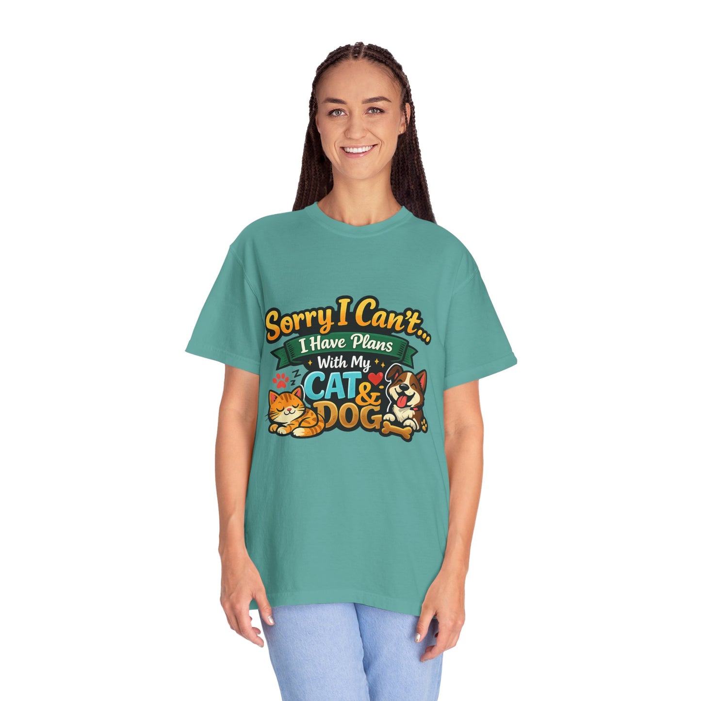 Sorry I Can't — I Have Plans With My Cat & Dog T-Shirt